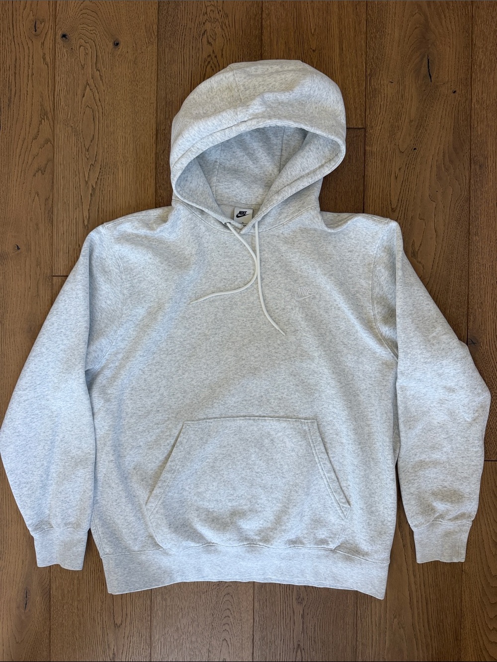Nike XL Light Heather Gray Pullover Hoodie